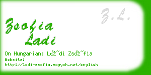 zsofia ladi business card